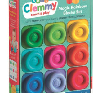 Színes Clemmy puha építőkocka szett 9 db-os Clementoni