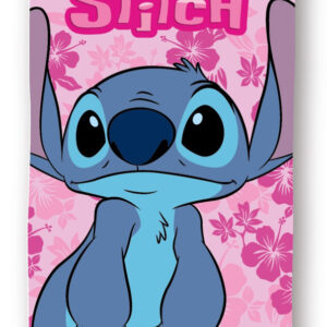 Disney Lilo és Stitch, A csillagkutya Floral Love fürdőlepedő, strand törölköző 70x140cm (Fast Dry)