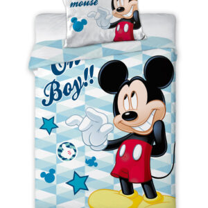 Disney Mickey Oh Boy gyerek, ovis ágyneműhuzat 100×135 cm, 40×60 cm