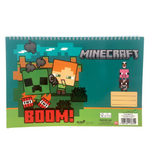 Minecraft Boom A/4 spirál vázlatfüzet, 30 lapos