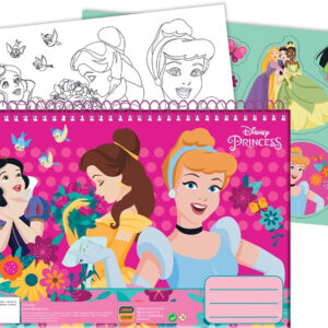 Disney Hercegnők Spring A/4 spirál vázlatfüzet 40 lapos matricával