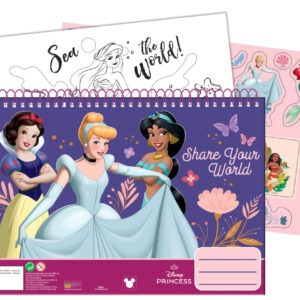 Disney Hercegnők Your World A/4 spirál vázlatfüzet 40 lapos matricával