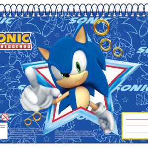 Sonic a sündisznó Rush A/4 spirál vázlatfüzet, 30 lapos