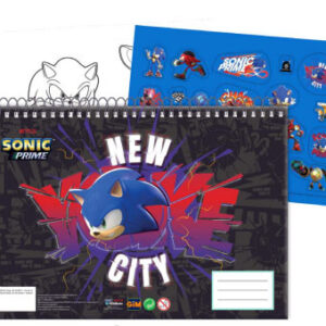 Sonic a sündisznó Get Me A/4 spirál vázlatfüzet 40 lapos matricával