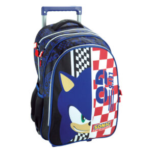 Sonic a sündisznó Champion Racer gurulós iskolatáska, táska 46 cm