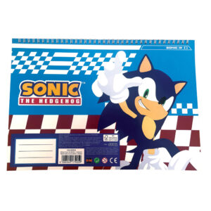 Sonic a sündisznó Speedy A/4 spirál vázlatfüzet 40 lapos matricával