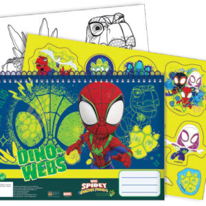 Pókember Spidey Dino-Webs A/4 spirál vázlatfüzet 40 lapos matricával