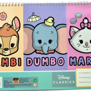 Disney Classics Animals A/4 spirál vázlatfüzet 40 lapos matricával