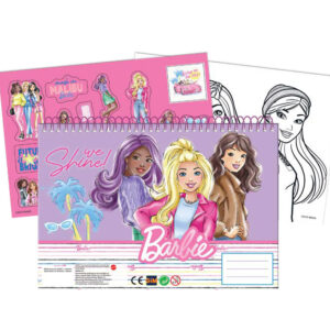 Barbie Paints A/4 spirál vázlatfüzet 40 lapos matricával