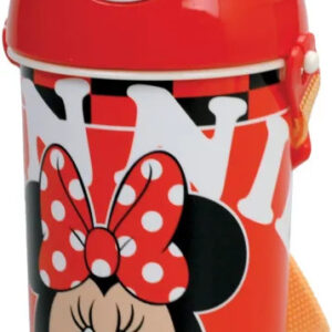 Disney Minnie Bloom műanyag szívószálas kulacs akasztóval 500 ml