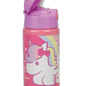 Hello Kitty Unicorn alumínium szívószálas kulacs akasztóval 500 ml