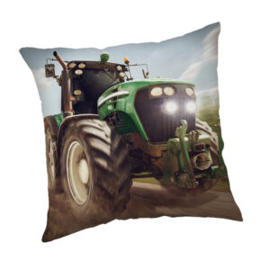 Traktor Green párnahuzat 45x45 cm