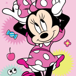Disney Minnie Rainbow fürdőlepedő, strand törölköző 70x140cm