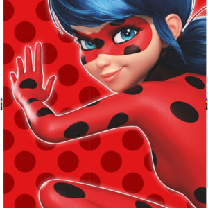 Katicabogár és Fekete macska kalandjai Red Dots fürdőlepedő, strand törölköző 70x140cm