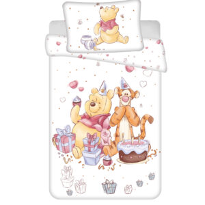 Disney Micimackó Birthday Party gyerek, ovis ágyneműhuzat 100×135 cm, 40×60 cm