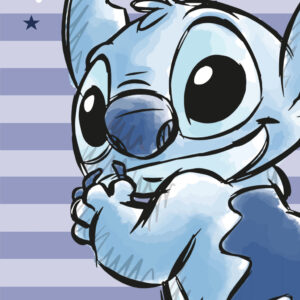 Disney Lilo és Stitch, A csillagkutya Stripes fürdőlepedő, strand törölköző 70x140cm (Fast Dry)