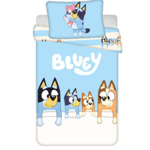 Bluey Family gyerek, ovis ágyneműhuzat 100×135cm, 40×60 cm