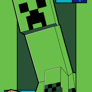 Minecraft Creeper Coming fürdőlepedő, strand törölköző 70x140cm