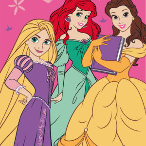 Disney Hercegnők Charm kéztörlő arctörlő, törölköző 30x50cm