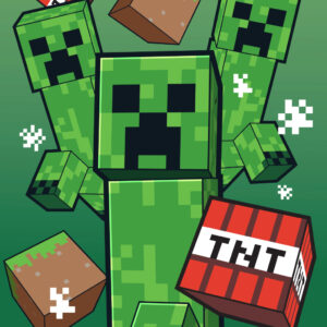 Minecraft TNT Creepers fürdőlepedő, strand törölköző 70x140cm (Fast Dry)