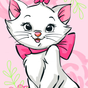 Disney Marie Pink Flower fürdőlepedő, strand törölköző  70*140cm