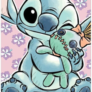 Disney Lilo és Stitch, A csillagkutya Snuggle fürdőlepedő, strand törölköző 70x140 cm (Fast Dry)