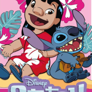 Disney Lilo és Stitch, A csillagkutya Ukulele Time fürdőlepedő, strand törölköző 70x140 cm (Fast Dry)