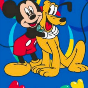Disney Mickey Pluto Joy fürdőlepedő, strand törölköző 70x140 cm (Fast Dry)