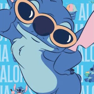 Disney Lilo és Stitch, A csillagkutya Cool Aloha fürdőlepedő, strand törölköző 70x140 cm (Fast Dry)