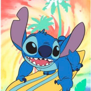 Disney Lilo és Stitch, A csillagkutya Ocean Ride fürdőlepedő, strand törölköző 70x140 cm (Fast Dry)