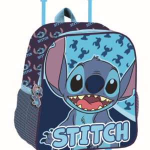 Disney Lilo és Stitch, A csillagkutya Abstract gurulós ovis 3D hátizsák, táska 32 cm