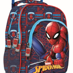 Pókember Great Power prémium gurulós iskolatáska, táska 44 cm