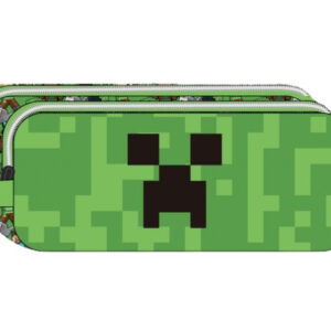 Minecraft Face 2 rekeszes tolltartó 23 cm