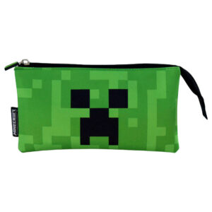 Minecraft Face 3 rekeszes tolltartó 22 cm