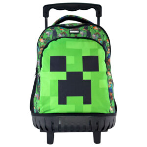Minecraft Face prémium gurulós iskolatáska, táska 44 cm