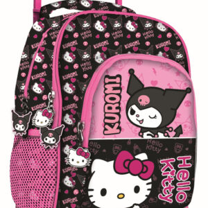 Hello Kitty & Kuromi prémium gurulós iskolatáska, táska 44 cm