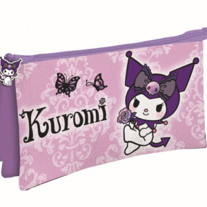 Hello Kitty Kuromi Purple 3 rekeszes tolltartó 22 cm