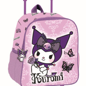 Hello Kitty Kuromi Purple gurulós ovis 3D hátizsák, táska 32 cm