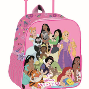 Disney Hercegnők Blossom gurulós ovis 3D hátizsák, táska 32 cm