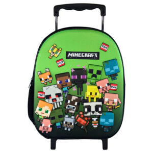 Minecraft Characters gurulós ovis 3D hátizsák, táska 32 cm