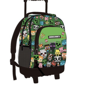 Minecraft Characters prémium gurulós iskolatáska, táska 44 cm