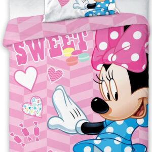 Disney Minnie Sweet gyerek, ovis ágyneműhuzat 100×135cm, 40×60 cm
