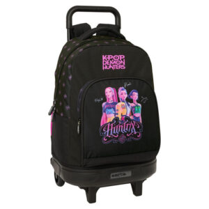 K-pop Démonvadászok Negra prémium gurulós iskolatáska, táska 45 cm