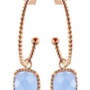 Victoria Rose gold színű kék köves fülbevaló