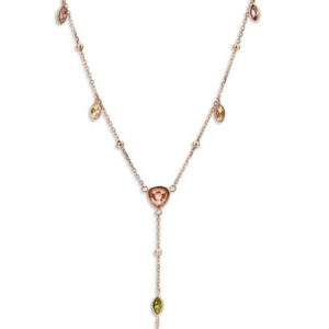 Victoria Rose gold színű színes köves nyaklánc
