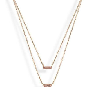 Victoria Rose gold színű rózsaszín köves nyaklánc