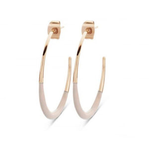 Victoria Rose gold színű fehér mintás fülbevaló