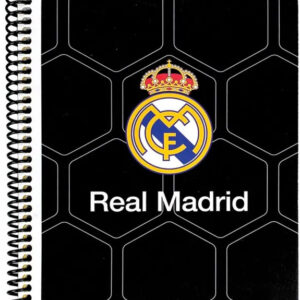 Real Madrid Black B/5 vonalas spirál füzet 70 lapos