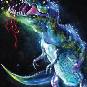 Dinoszaurusz Neon fürdőlepedő, strand törölköző 70x140cm